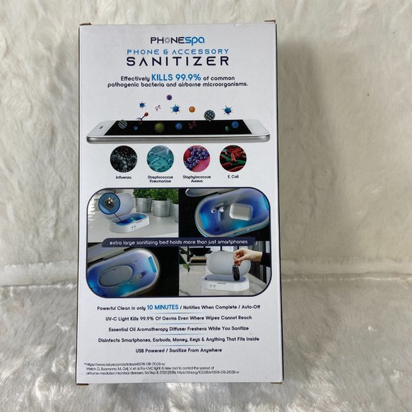 PhoneSpa Phone & Accessory UV-C Sanitizer and Aroma Diffuser - Picture 3 of 9